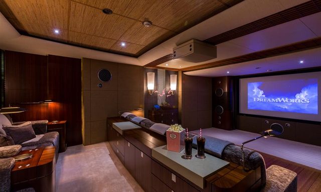 Wheels yacht Dedicated Cinema Room