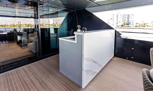 Tenacious yacht Three custom Italian-built bars across three decks