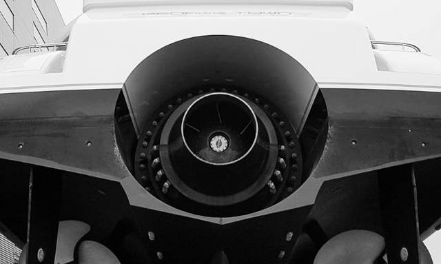 Ecstasea yacht Gas Turbine and Water Jet Propulsion