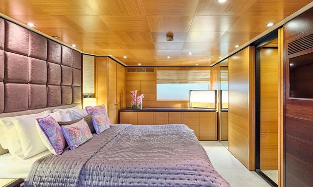 Loana yacht Warm Wood Interior 