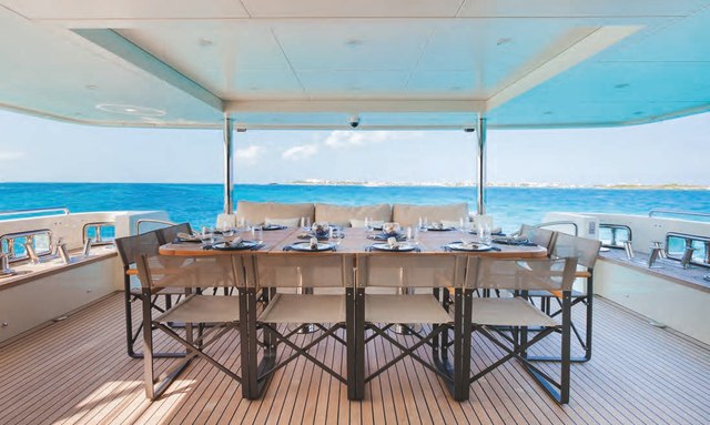 Acala yacht Spacious Aft Deck