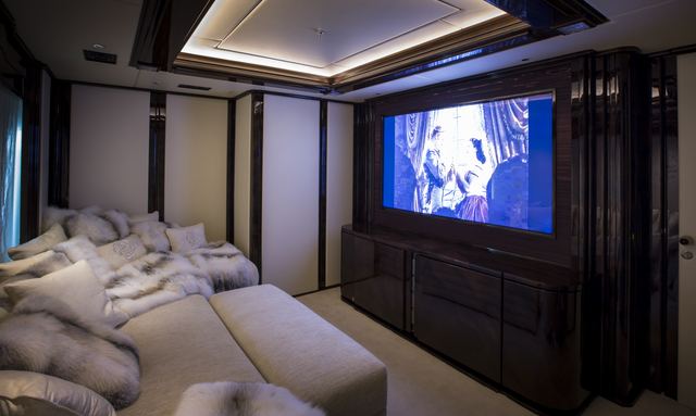 Illusion V yacht Onboard cinema 