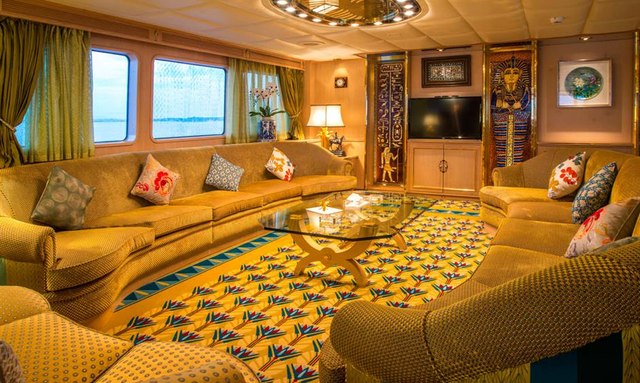 Le Pharaon yacht Lavish Egyptian Decor