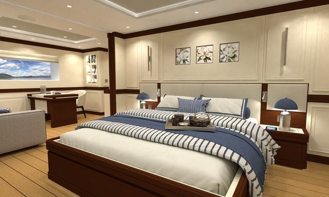 Magnolia 41m yacht Full-Beam Owner’s Suite
