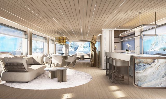 42 Exuma/ 01 yacht Panoramic Upper Salon