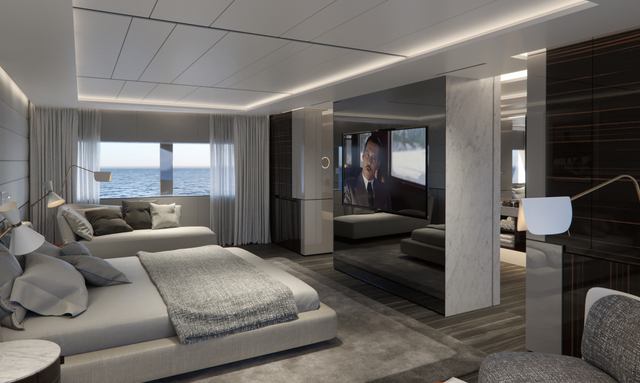 Althea yacht Full-Beam Owner’s Suite with Views