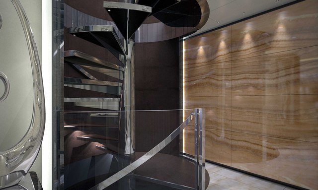 Andiamo yacht Spiral Staircase Feature