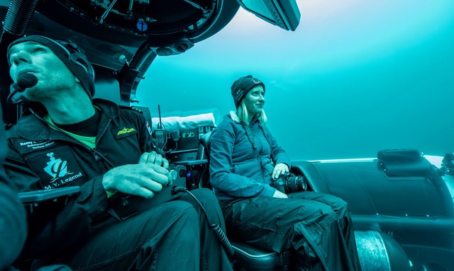 Aqua Lares yacht Onboard submersible