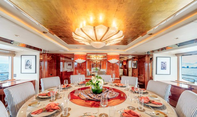 Dumb Luck yacht Pre-Lalique Chandelier