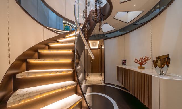 Camila yacht Floating Staircase