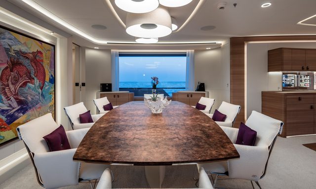 Milele yacht Custom Dining Table