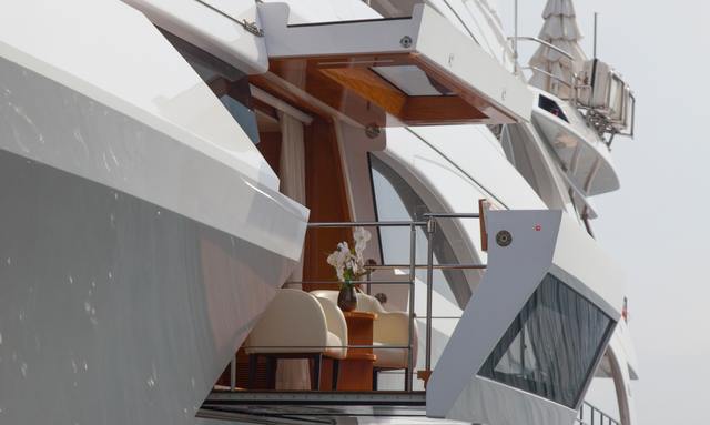 Alin I yacht Balcony Off the Beam