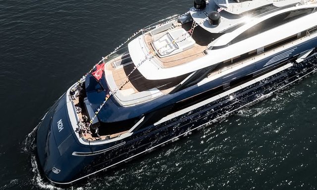 N2H yacht Tiered beach club and spa