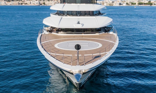 Whisper yacht Touch and Go Helipad 