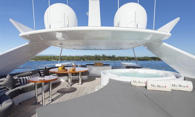 Benik I yacht Deck Lounging Space