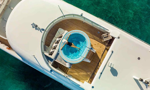 Odyssea yacht Upper Deck Spa Pool