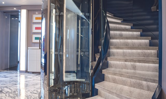 Seasense yacht Dynamic Spiral Staircase