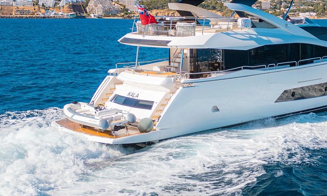 Kala yacht Integrated beach club stern