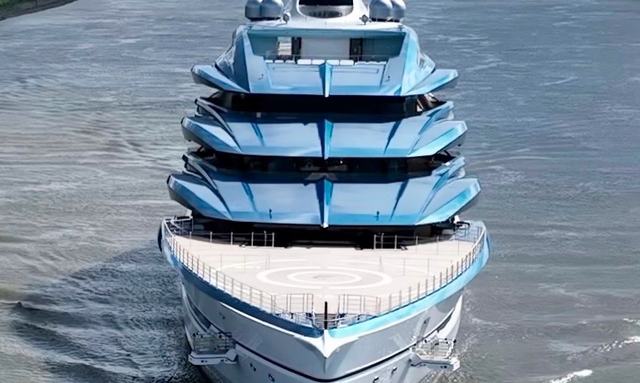Deep Blue yacht Sweeping Six-Deck Profile