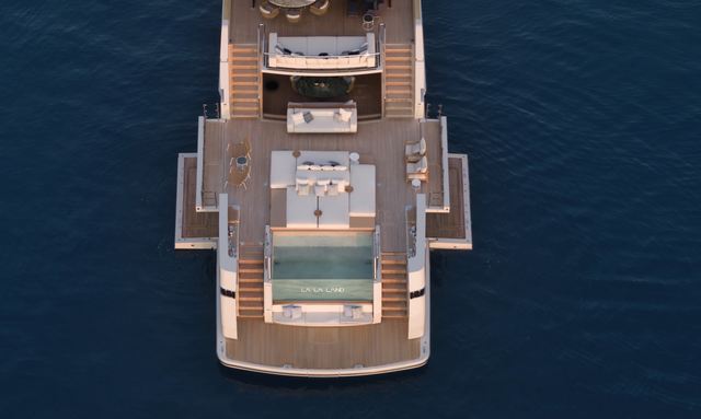 La La Land yacht Convertible Aft Pool Deck
