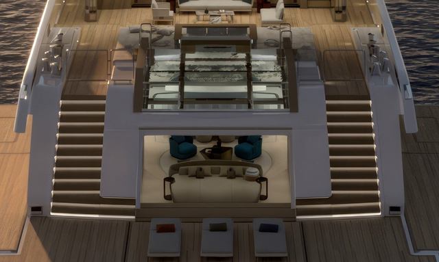 Silver Fox yacht Glass-Bottom Pool Feature