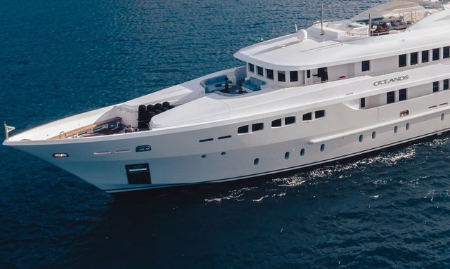 OCeanos yacht Forward deck guest seating integrated into structure