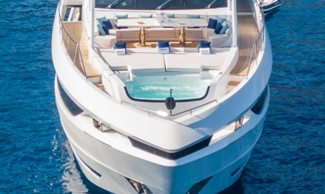 Artemis yacht Foredeck Infinity Pool Lounge