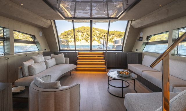 St. Barth yacht Two-Level Social Saloon