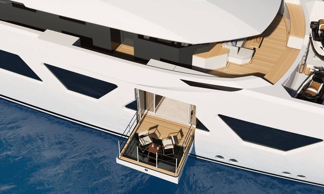 Project Vogue yacht Folding Owner’s Balcony