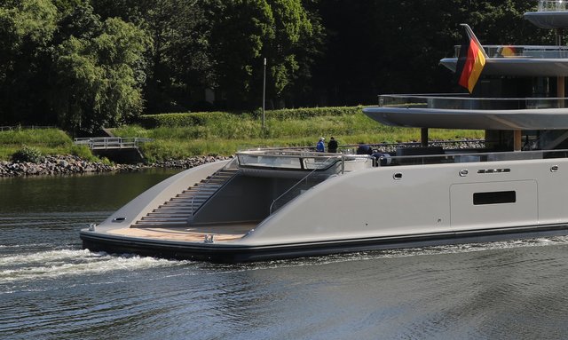 Nixie yacht A Beach Club Built Into The Hull