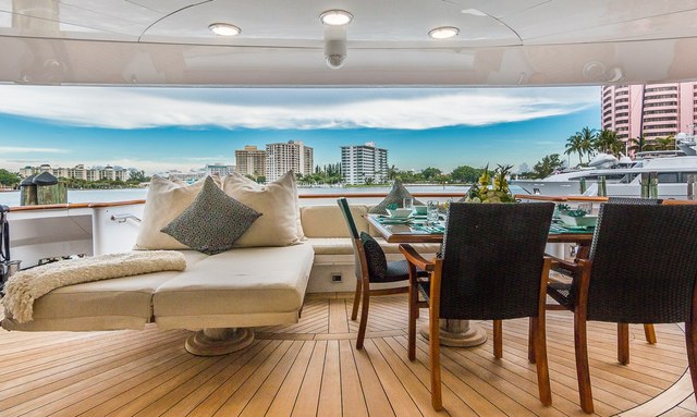 True Love yacht Versatile Aft Deck