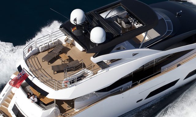 This Time Next Year yacht Flybridge Entertaining Deck
