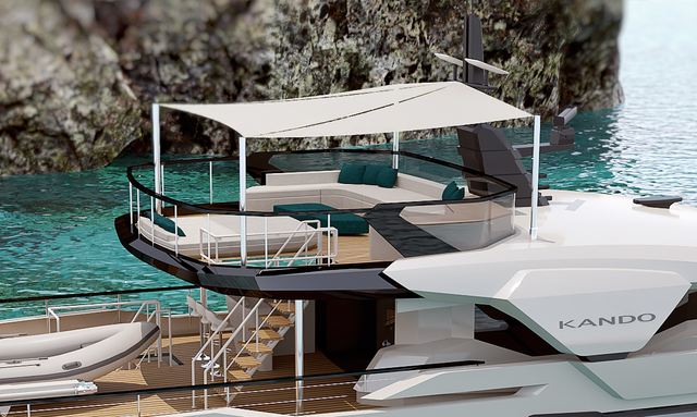 V yacht Flybridge Adventure Hub