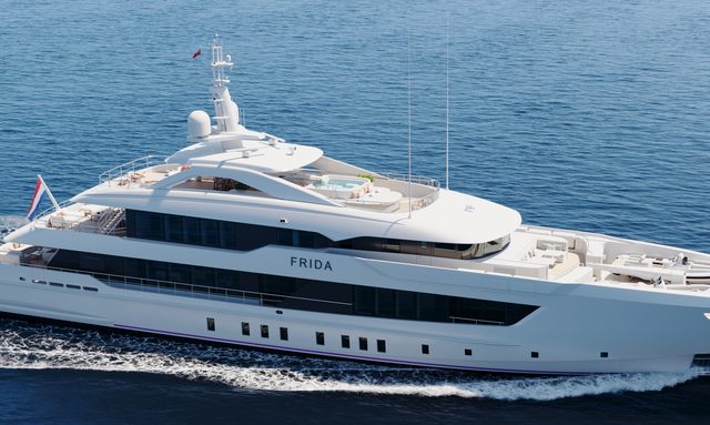Frida yacht Striking Shark-Tooth Superstructure