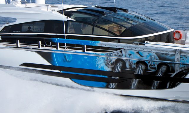 Astro yacht One-Of-A-Kind Hull Artwork