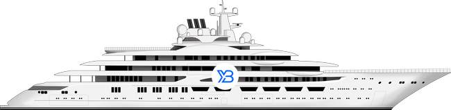 Starboard illustration of Dilbar yacht