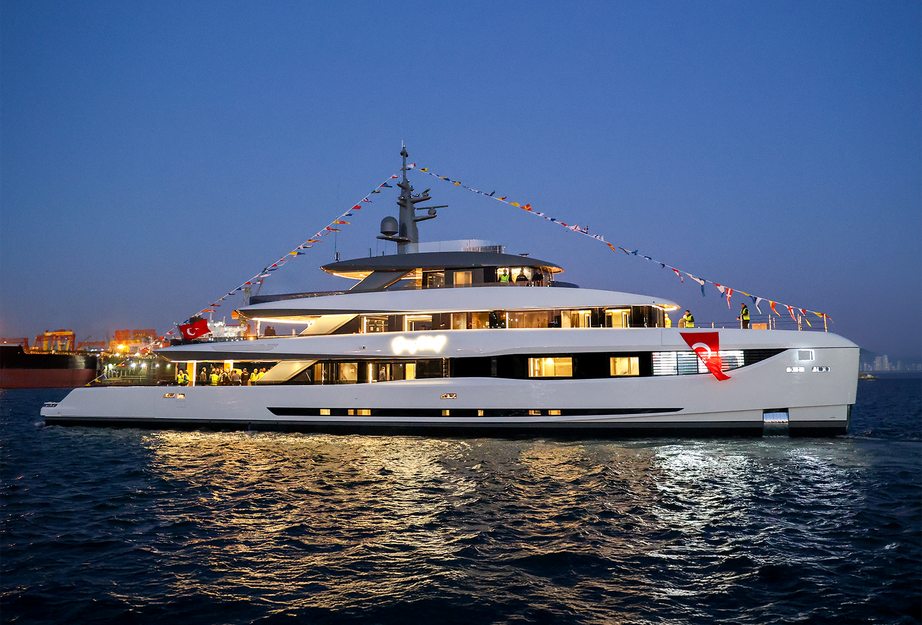 53m Flagship Mengi Yay Vitrus XP Explorer Yacht Gray Wolf Launched 