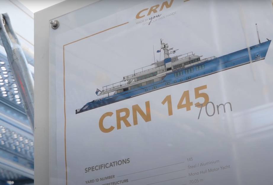 Video: 70m CRN Superyacht Project Thunderball Hits Major Construction Milestone 