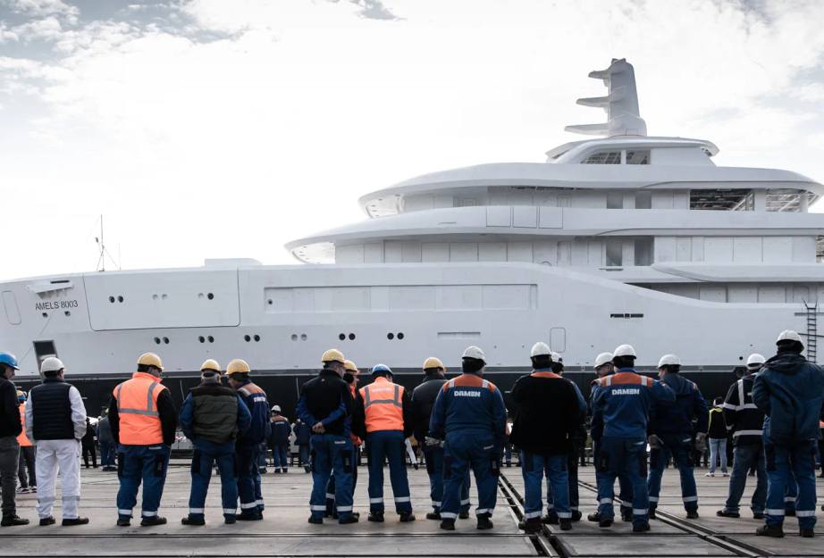 Third Amels 80 Superyacht Arrives in the Netherlands for Outfitting