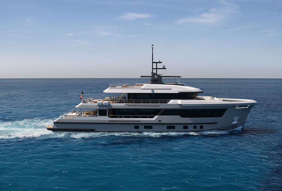 Ocean King Explorer 34M Yacht Reveals Bold Grid-Led Interior Design 