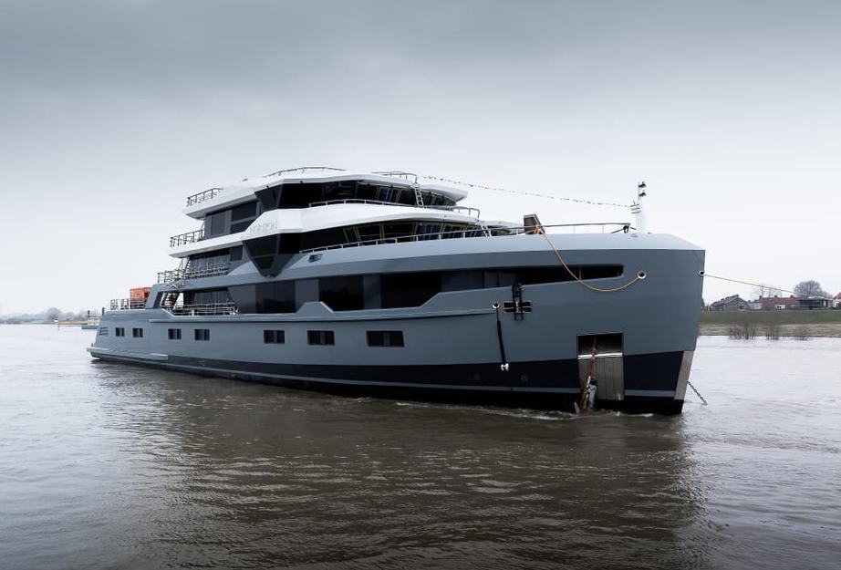61m Leapher Polar Explorer Yacht Horizon Launched in the Netherlands