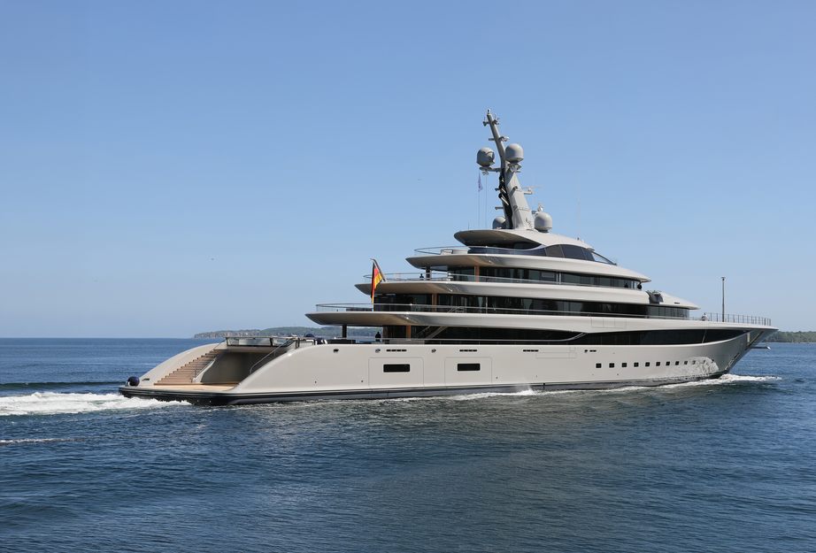 102m Lürssen Superyacht Nixie Spotted Heading to Baltic Sea Trials
