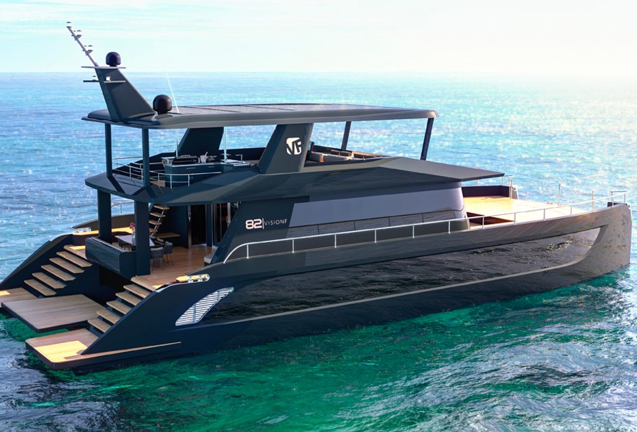 Revealed: Photos of VisionF 82 Catamaran Construction Process