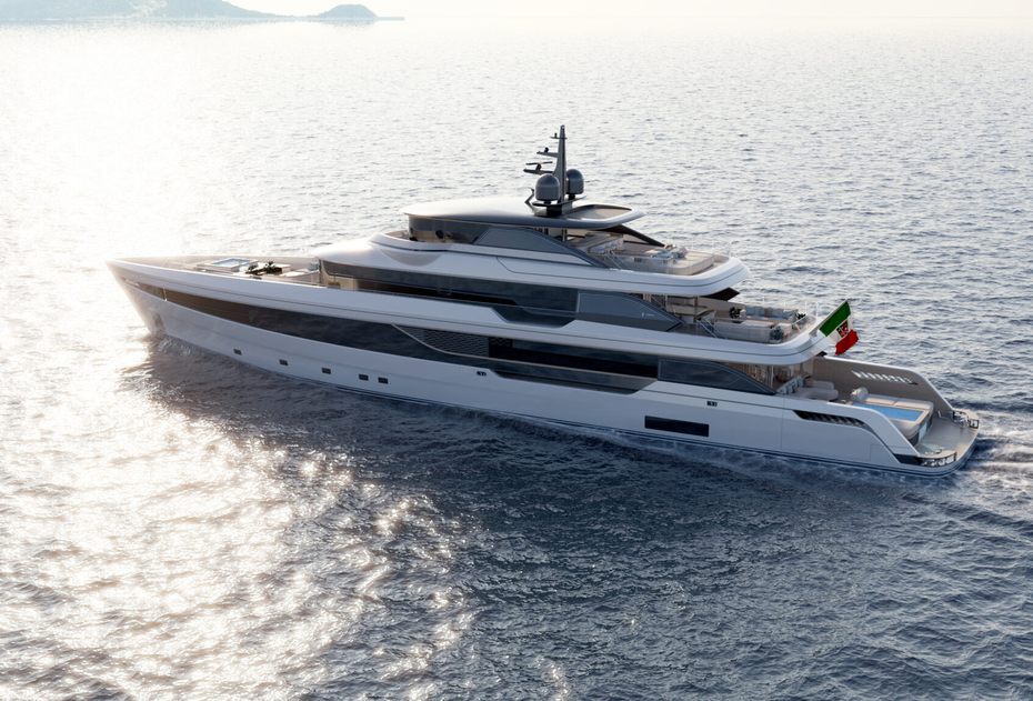 First Hybrid Admiral Panorama 53m Superyacht Enters Outfitting Stage 