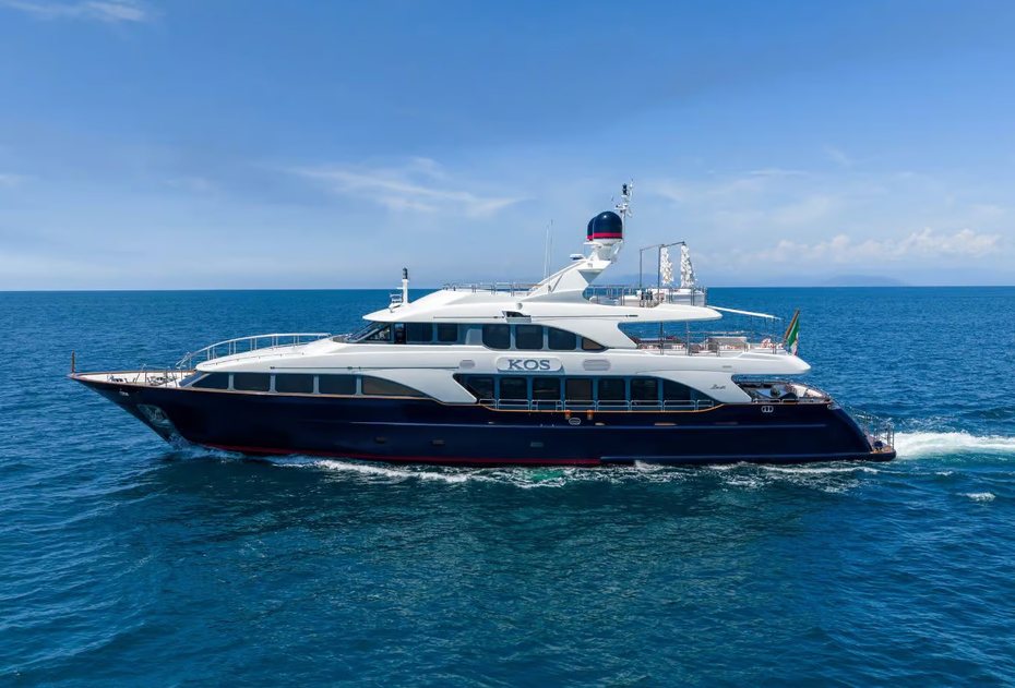 37m Benetti Classic 120 Superyacht Kos Returns to the Water After Six-Month Refit 