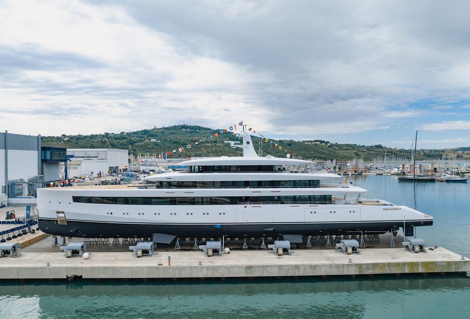WATCH: ISA Yachts Launches 80m Superyacht Belita as New Shipyard Flagship