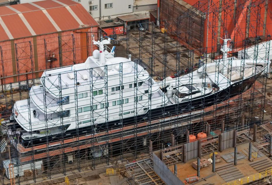 60m Trinity Yacht Grand Rusalina Arrives at Reviva Refit