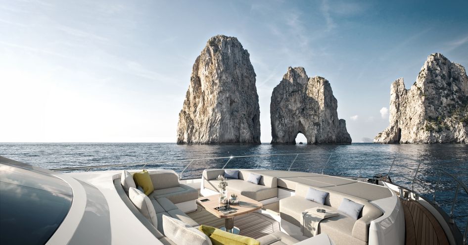 The exterior of an Azimut 78 superyacht 