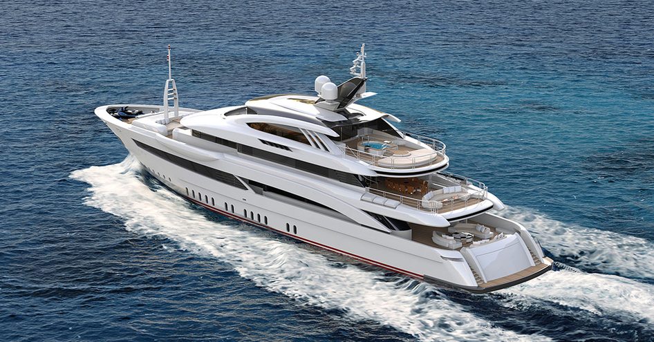 Rossinavi 52M Florentia superyacht on sea