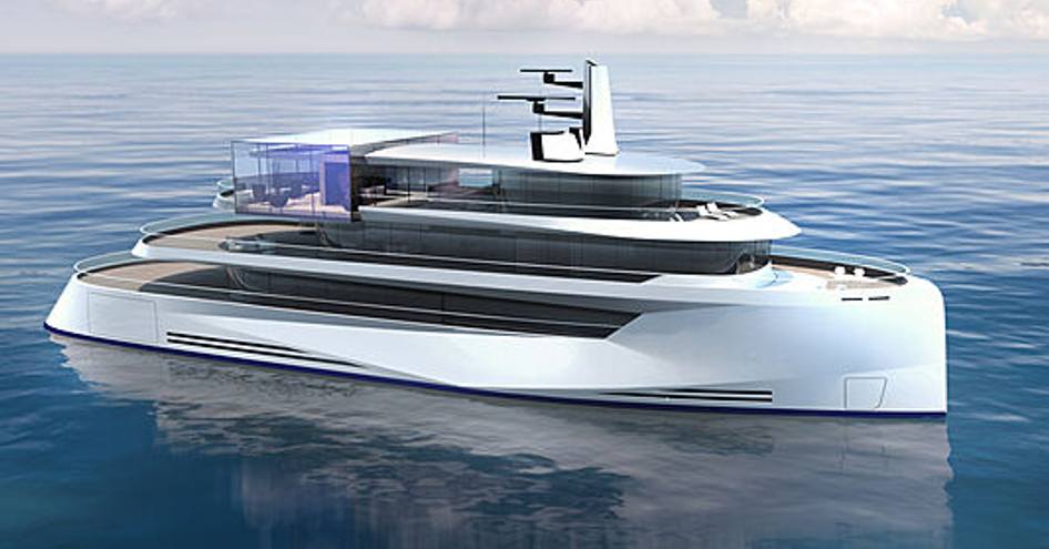 CGI of cube superyacht concept